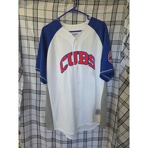 Chicago Cubs MLB Baseball‎ Jersey Majestic XL XG White Blue Genuine Soriano #12
